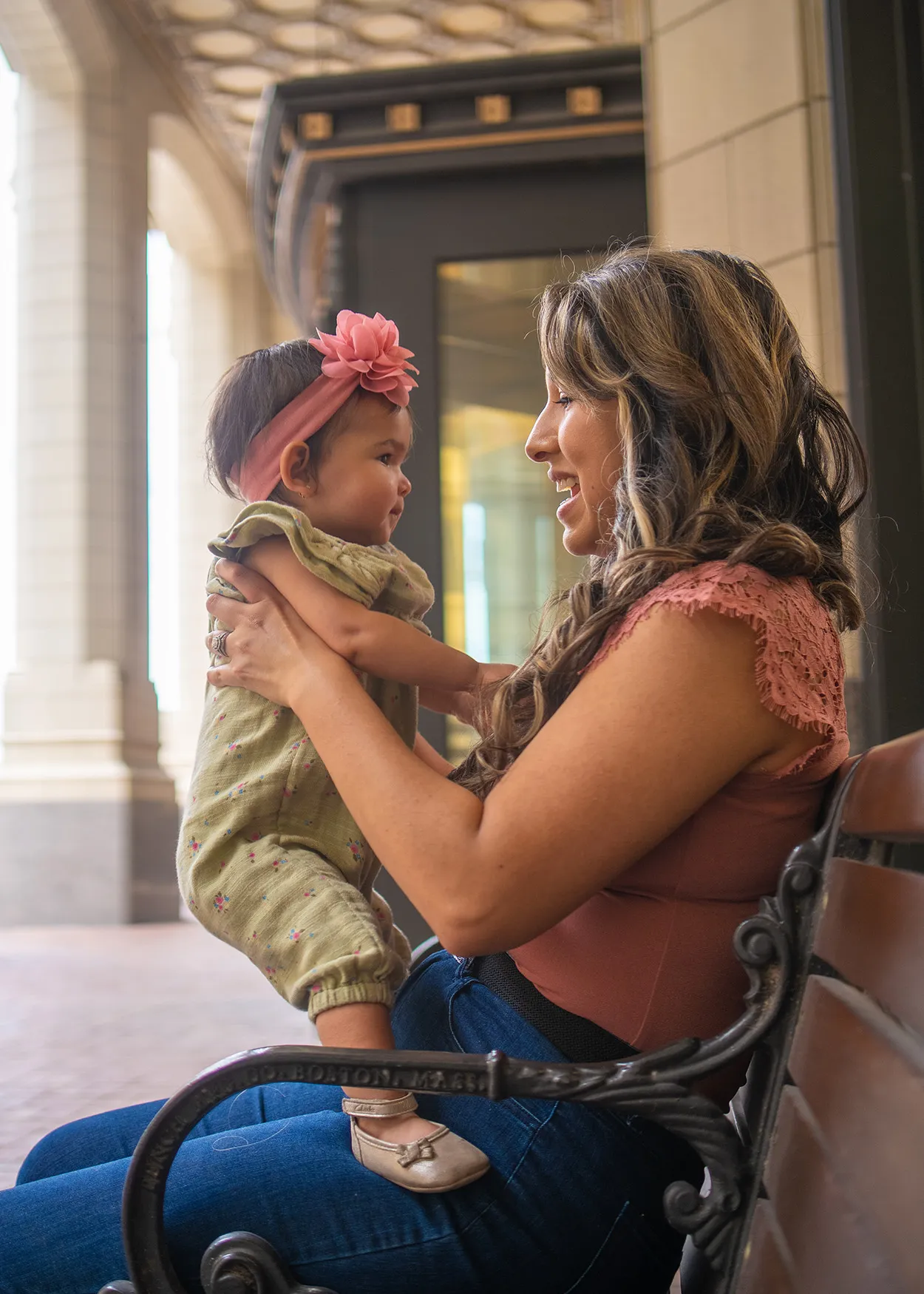 amanda-brand-strategist-with-baby-on-bench-low